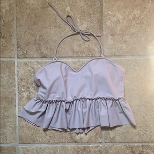 Kortni Jeane Ruffle Sweetheart Peplum Top